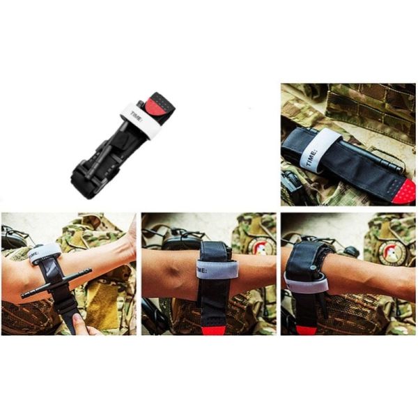 Dansky High Quality Black Cat Thicker Rod Tourniquet Eco-Friendly 100% Nylon Strong Adhesive Manual Hook and Loop Tape