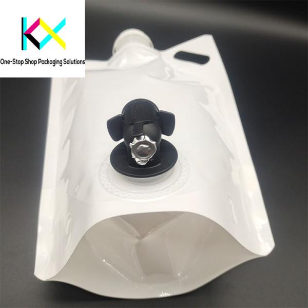160um Biodegradable Spout Pouch Wine Juice Liquid Coffee Packaging Tap Pouch