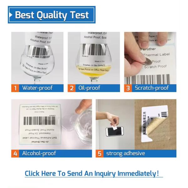 High Definition Thermal Printing Labels Waterproof Customized