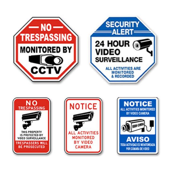 Outdoor Video Surveillance Security Signs with Pole 10 X 10 Custom 3M Yard Adt Sign
