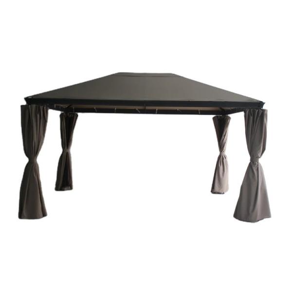 3*4*2.7M Aluminum Garden Gazebo with Rust-Proof Metal Frame and Steel Roof Customized