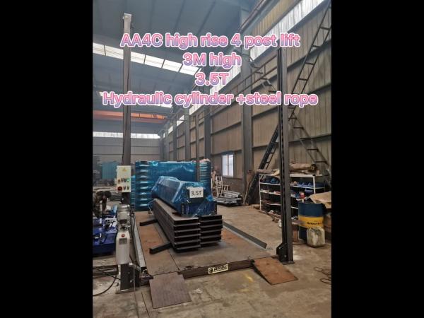 High Lifting Height 4 Post car lift