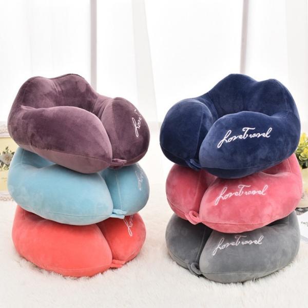 Fasion Style U-Shape Cervical PP-cotton Travel Pillow for Car Home Office Nap