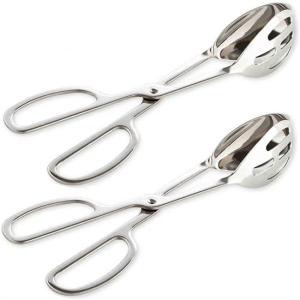 Polished Stainless Steel Salad Tongs Toxinfree For Multiapplication