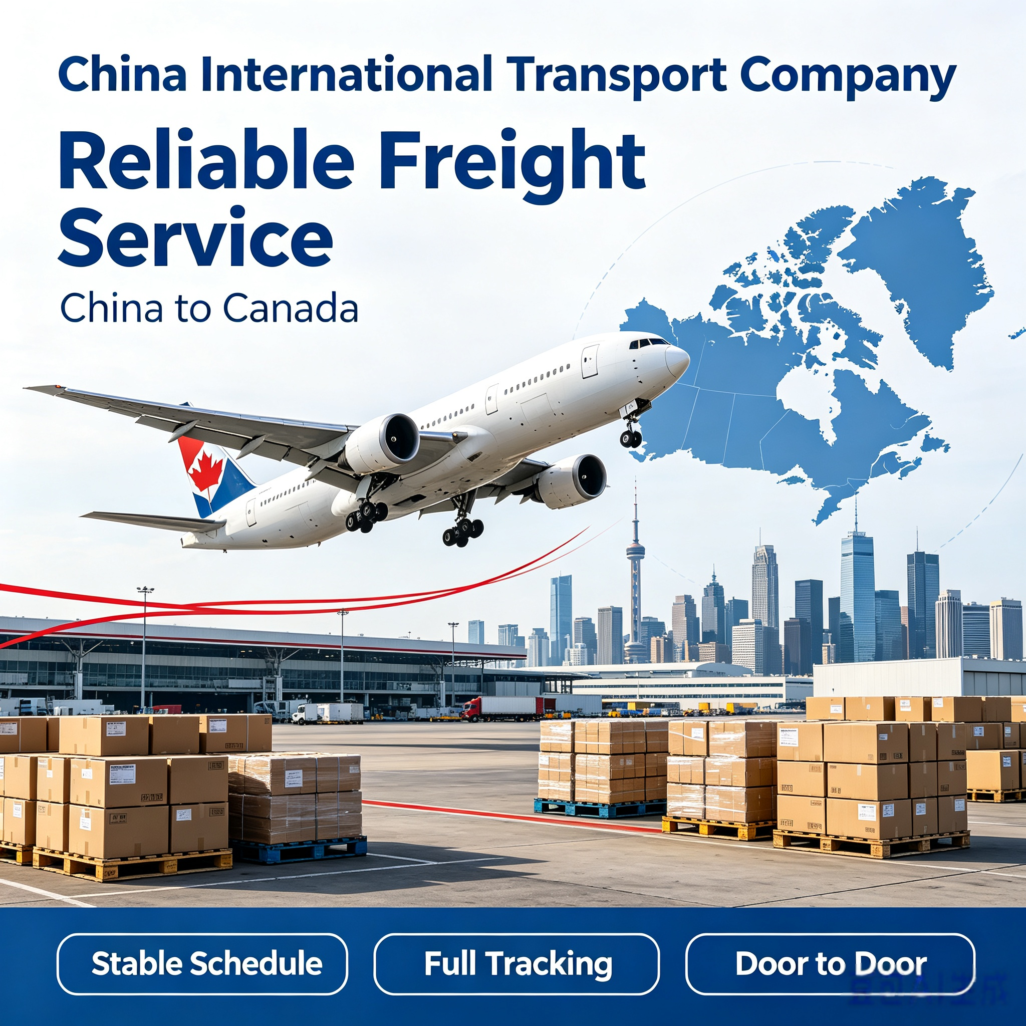 Reliable Air Freight From China To Canada With Remote Area Coverage / Tax Clearance Support