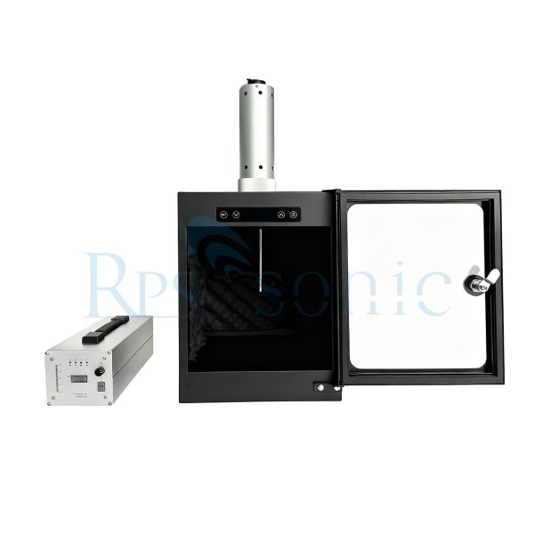 Lab scale home use ultrasonic mushroom extraction equipment with sound enclosure