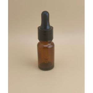 Delicate Design Mini Clear Brown Smooth Round Dropper Bottle for Skincare