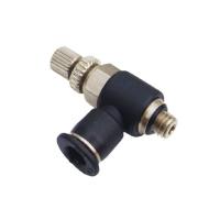 Gray Pneumatic Tube Fittings NSE - C Brass Adjustable Knob Throttle Valve Rotatable