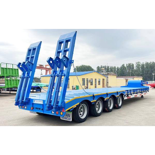 Factory Price 4 Axle Lowbed Truck Trailer for Sale | 100 Ton 4 Axle Semi Trailer Lowbed for Sale Price in Zimbabwe
