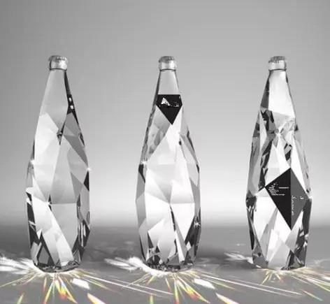 Transparent Rhombus Glass Bottle 350ml 500ml Custom Color Glass Collar Unique Design