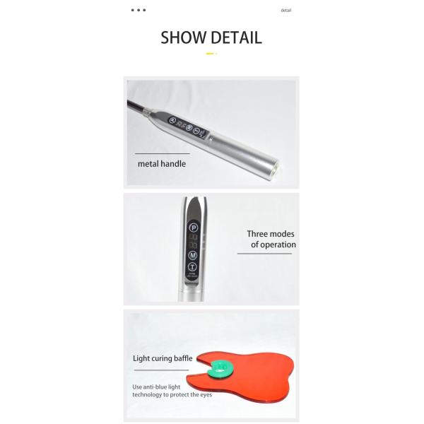 Máquina de cura de luz dental fotossensível oral LED 5V 1050mAh