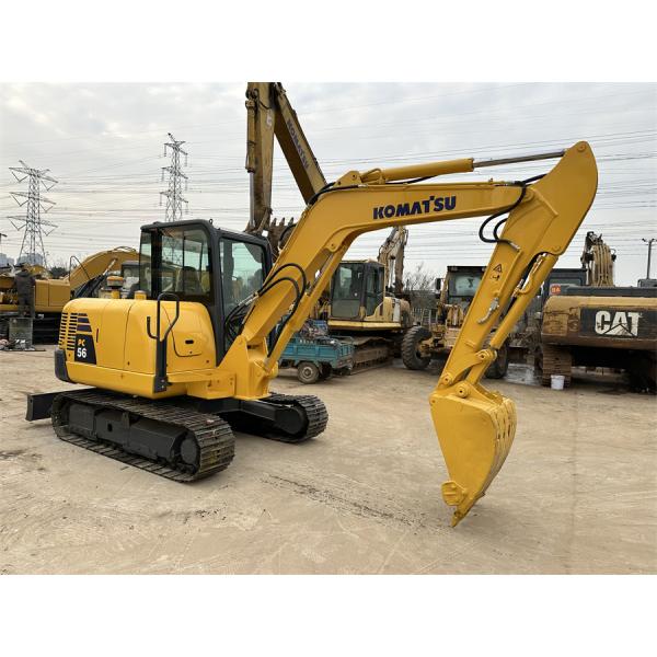 Small Japan Komatsu PC56 Used Hydraulic Excavator Mini Size Weight 5 Tons With Blade