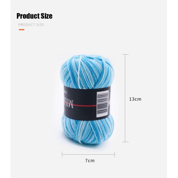 50 g de material Filamentos de lana de colores puros multicolores Hilados de leche de algodón Filamentos de tejido de lana