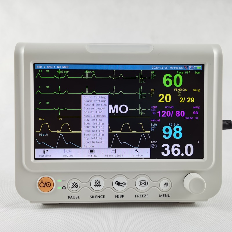Durable 7 Inch Vital Signs Monitor Multiparameter Monitor Veterinario Vital Signs Monitor