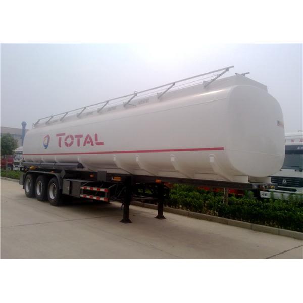 Heavy Duty 3 Axle 45000L Oil Tanker Semi Trailer 4 Compartments 45M3 For Transporting Oil