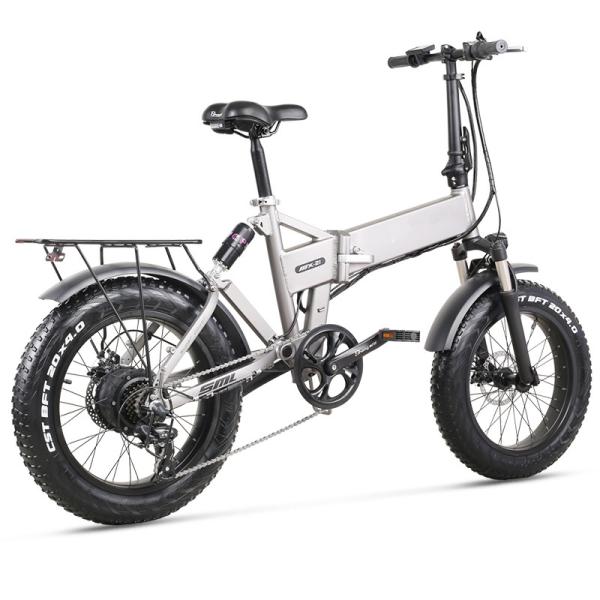 High Torque Folding Electric Fat Tire Bike 500W With 20 Inch LCD Display