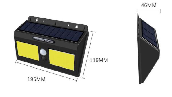 20w garden solar wall light outdoor led, solar cob led wall light night light,sensor wall solar light outdoor