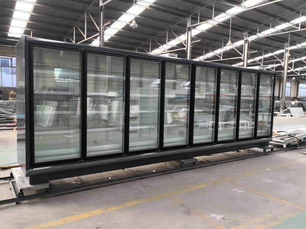 Large Display Remote Compressor Commercial Freezer Glass Door With Adjustable Shelving