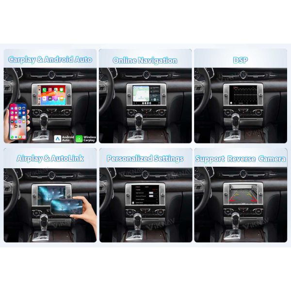 Viknav Linux System Wireless Carplay Android Auto Decorder Box for Maserati Quattroporte 2013-2015 Decoding Box Upgrade Interface Autolink Airplay