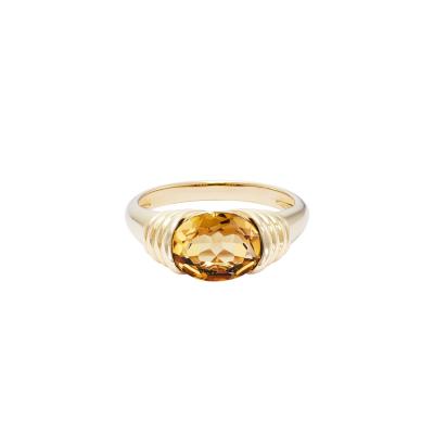 Heirloom Golden Cubic Zircon 925 Sterling Silver For Women'S Wedding Rings