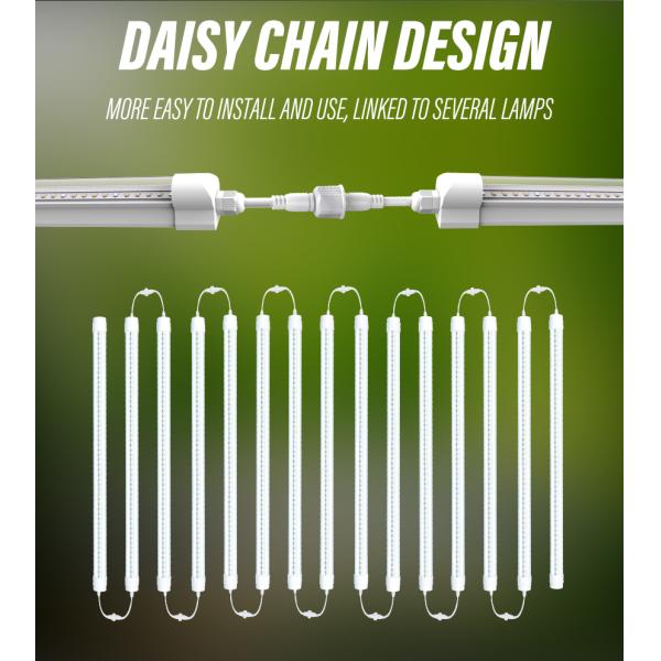 T8 Led Grow Light Tube Clone Light 14w 0.6m Length Waterprooof Daisy Chain microgreen Vegetable Flower Seedling