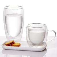 Espresso Latte Leite Vidro Chá canecas de café xícaras de bebida transparente 600ml 650ml