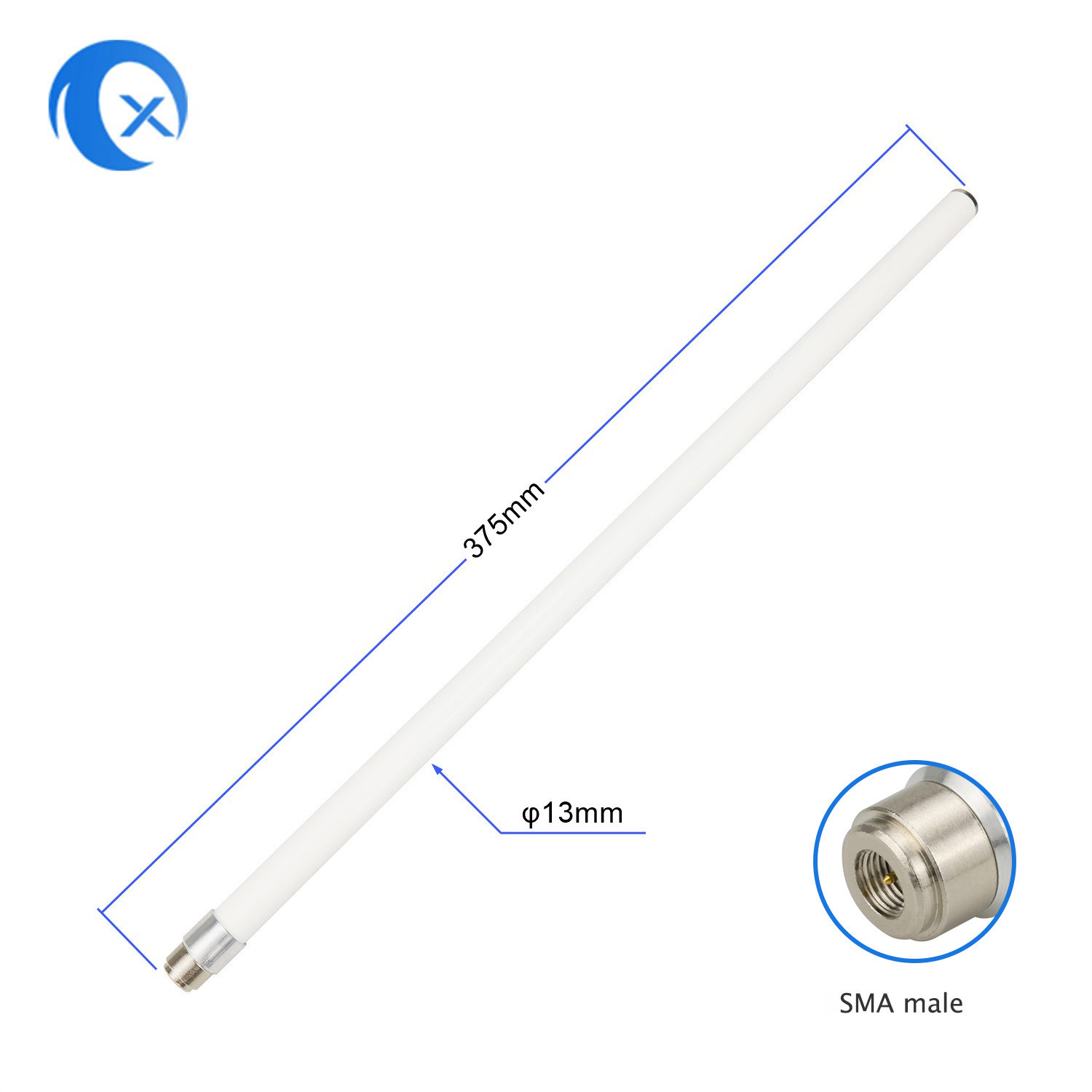антенна базовой станции стеклоткани 2.4G всенаправленная WiFi с разъем-вилкой SMA