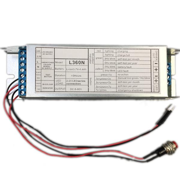 Stable Wattage Output LED Downlight Emergency Conversion Kit Battery Operation