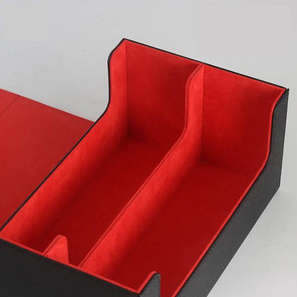 Строки коробки держателя карты спорт коробки 35пт карты палубы кожи ПУ супер большие 2