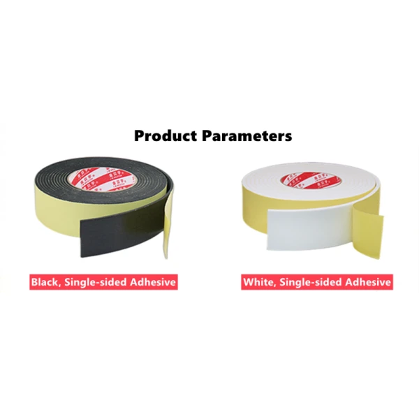 Strong Adhesion EVA Black Sponge Foam Rubber Tape Anti-Collision Seal Strip 1/2/3/5mm for Packaging and Speaker