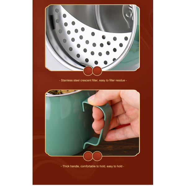 Customized Color 20oz Stainless Steel Teapots for Party Reusable Crescent Filter Fruit Teacups