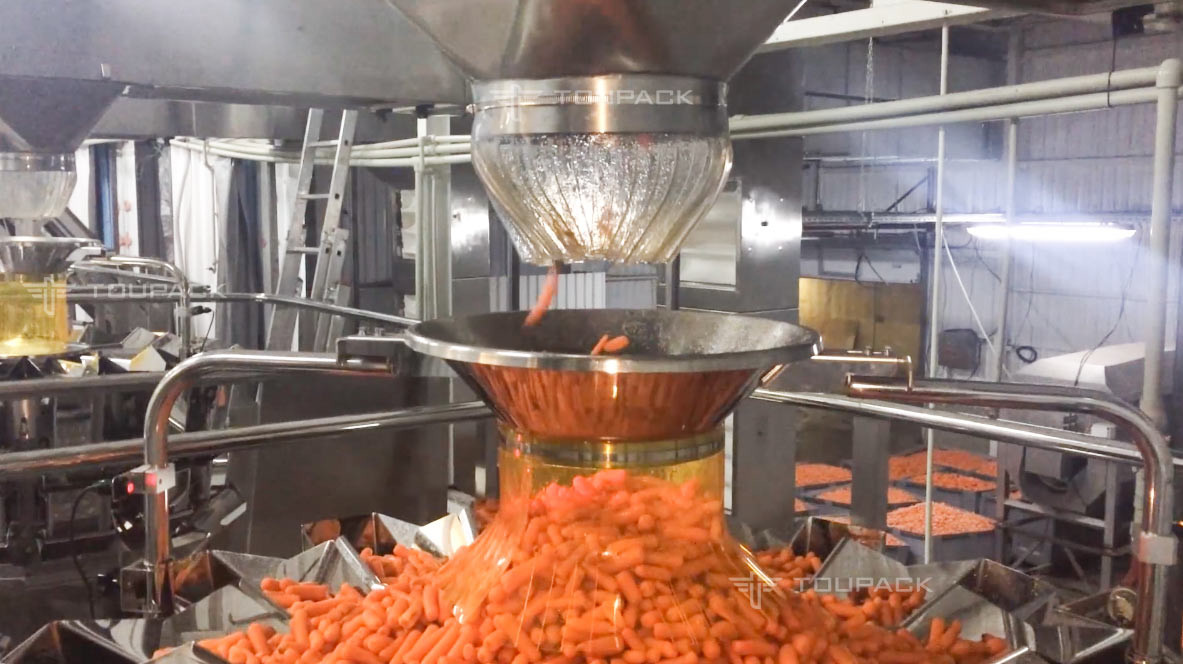 SS316 веся морковь младенца кресс-салата 500g салата машины завалки вертикальную веся паковать обнаруживающ машину