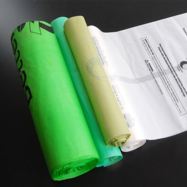 100%Biodegradable and Compostable T-Shirt Bags/Vest Carrier PE Plastic resuable shopping bag, T-shirt Shopping Bag/ Comp