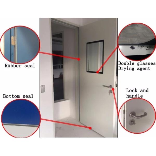 Aluminum GMP Modular Cleanroom Door Anti Corrosion