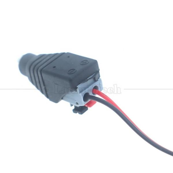 Solderless Press Button DC 5.5*2.1mm Male Female Barrel Jack to 2p Wire Cable Connector for LED Strip Camera