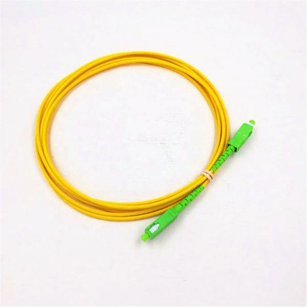 3 Meter Ivory Color Fiber Optic Jumper Cable SM G657A1 SC/APC Fiber Jumper