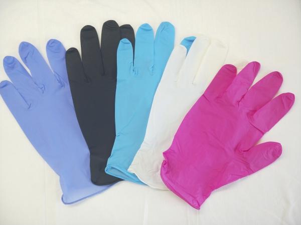 Colored Powder Free Nitrile Disposable Gloves For Medical / Industry Field