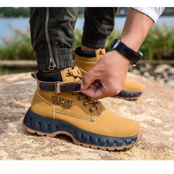 Botas de trabajo de seguridad Botas de seguridad de microfibra Botas de seguridad de Kevlar Botas de seguridad de suela de caucho Botas de trabajo