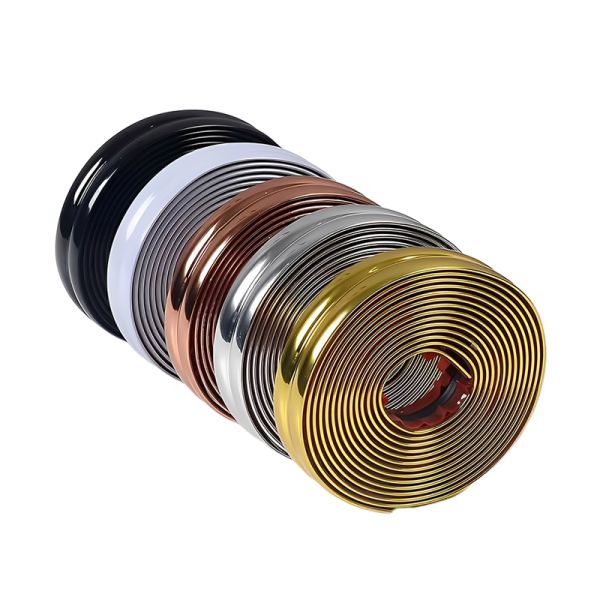 Self-Adhesive Tile Decorative Edging Strips Sofa Decorative Accessories PVC Plastic Striped Accent Wall Decorative Strips