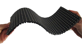 Ultra Thin Soft Ribbon Rubber Flexible Led Curtain Display With Any Shape / Size