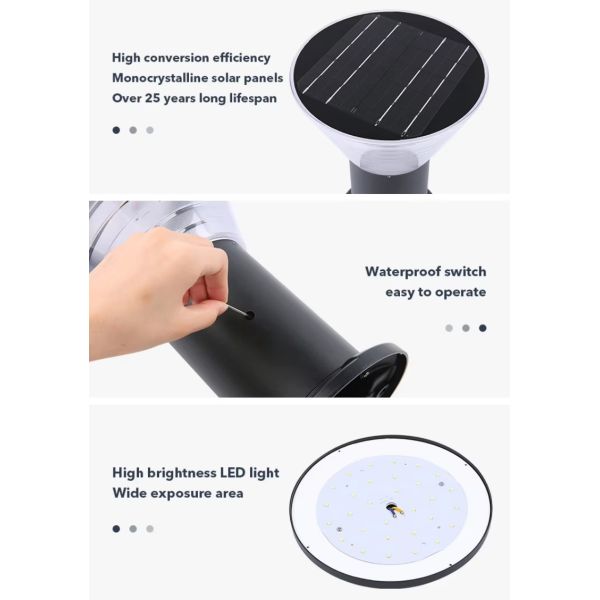 Decorative LED Solar Lawn Light for Garden Lawn Flower Bed