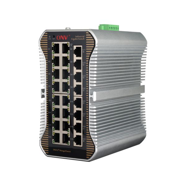 24-Port Gigabit L2+ Managed Ethernet Switch Industrial With Wire Speed Transmission