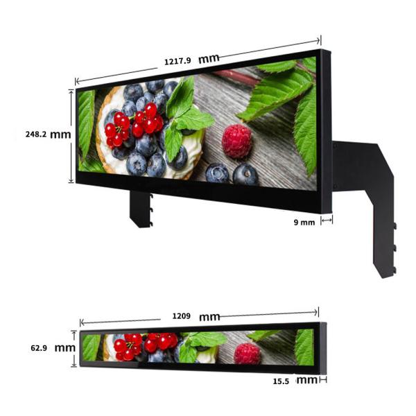 дисплей LCD Адвокатуры края полки супермаркета 120cm протягиванный