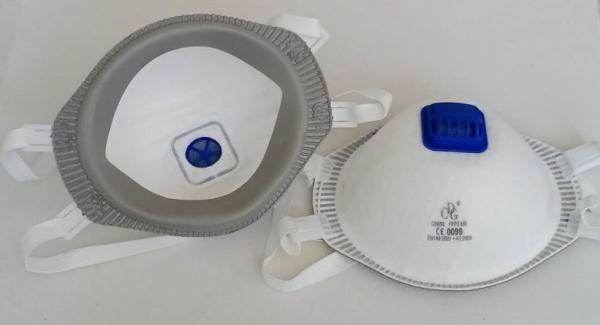 Exhalation Valve Melt Blown Cloth FFP3 Disposable Anti-Dust Mask Respirators
