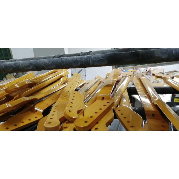 Custom Grand Paddle Guitar Headstock Unfinished Roasted Maple ST Guitar Neck Electric Acoustic Guitar Accept Kinds OEM