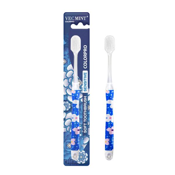 Factory Direct Sale Low Price High Quality Crystal Transparent Colorful Adult Toothbrush Custom Soft Toothbrush