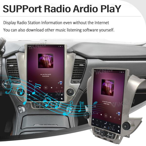 Авторадио для Chevroler Suburban Tahoe GMC Yukon (2014-2020) 14,5 дюйма Android 13 Мультимедийный навигационный плеер GPS