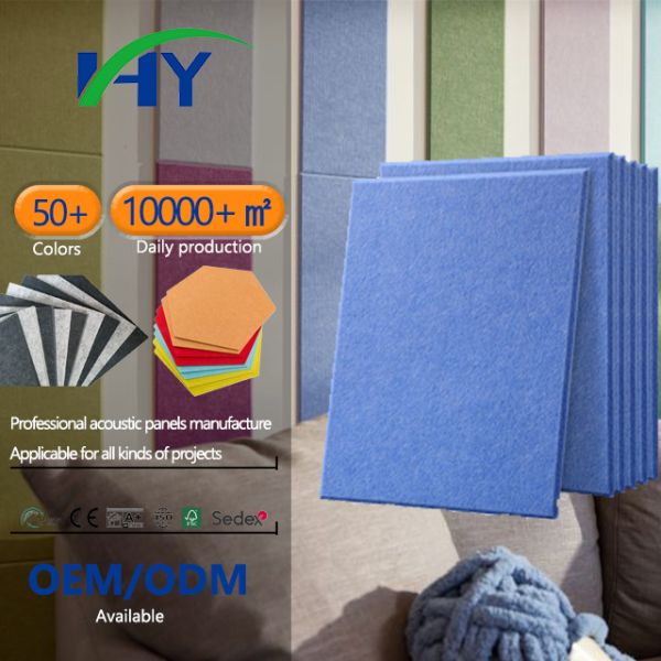 1220x2420mm Blue Acoustic Panel NRC 80% Home Sound Proof Panels For Walls