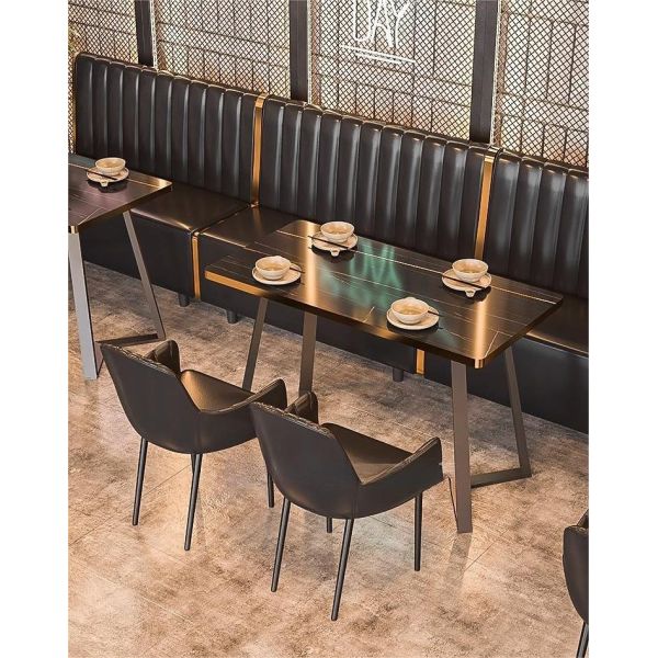 Dining Sofa Seating Commercial Pub Hookah Lounge Restaurant Booth Sofa  Restaurant Table Chairs Set