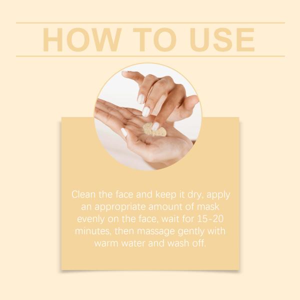 Etiqueta privada Hidratante Hidratante Cuidado Nutritivo Piel facial Brillante Arroz Miel Hidratante Máscara